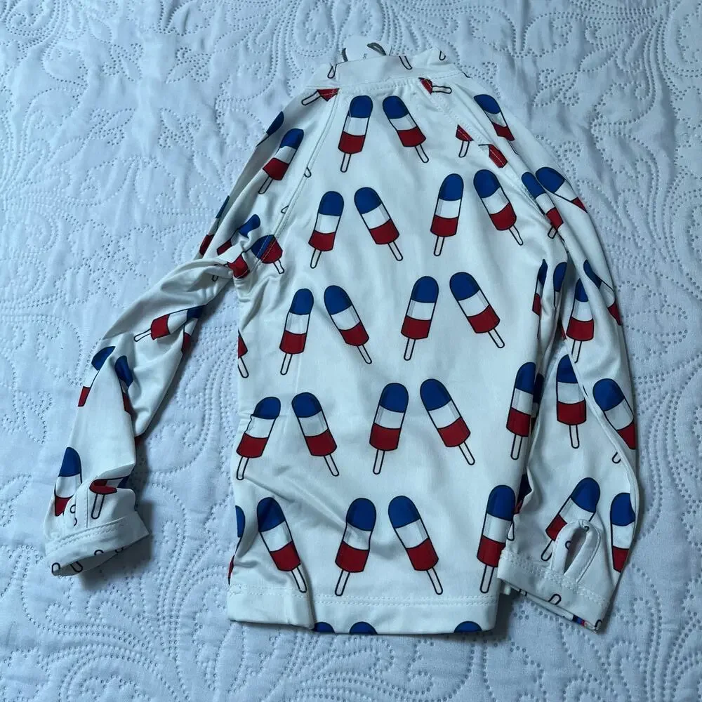 NWT Monica + Andy Rash Guard Swim Top 12-18m